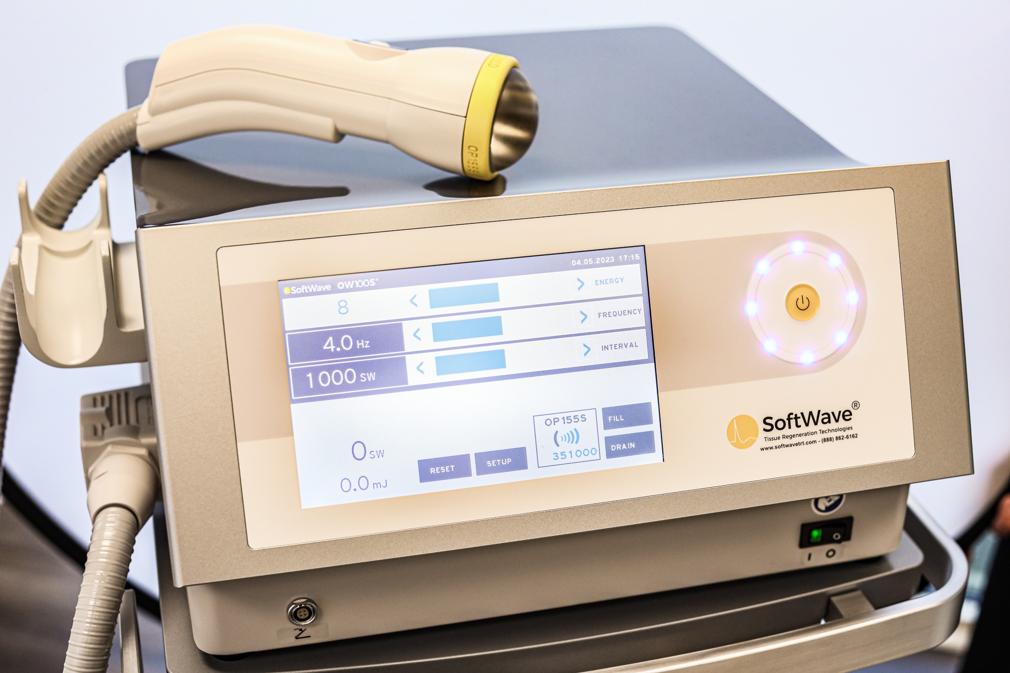 SoftWave TRT device and applicator used at New Heights